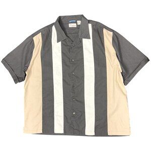 EUC Men's LUCKY HAVANA Linen Short Sleeve Cuban‎ Bowling Shirt | Size 3XL
